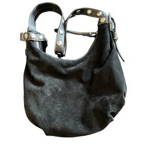 CBGB Black suede large handbag